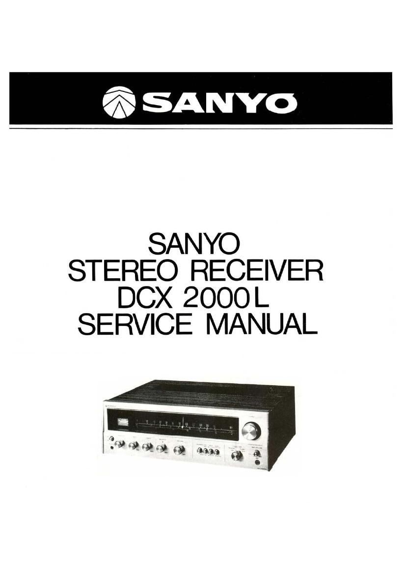 Sanyo DCX 2000L Service Manual