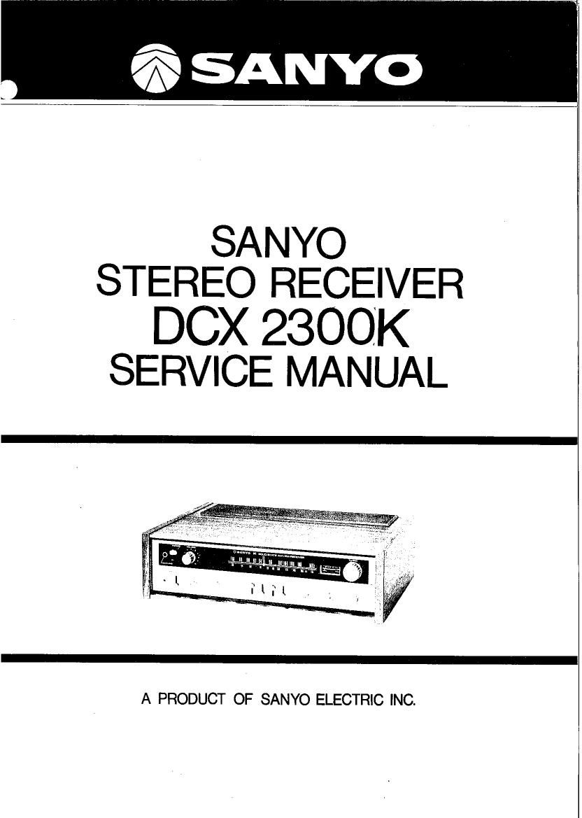 Sanyo DCX 2300K Service Manual