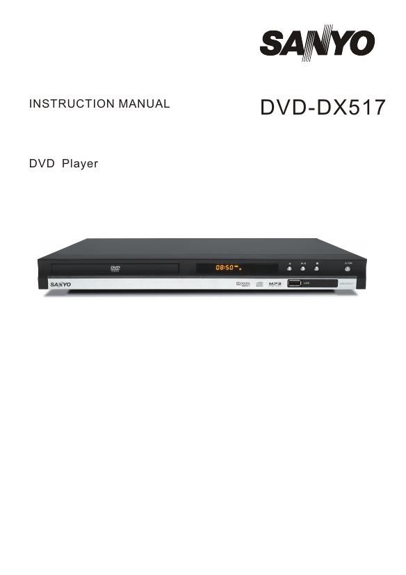 Sanyo DVD DX517 Owners Manual