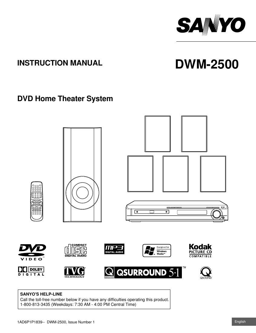 Sanyo DWM 2500 Owners Manual