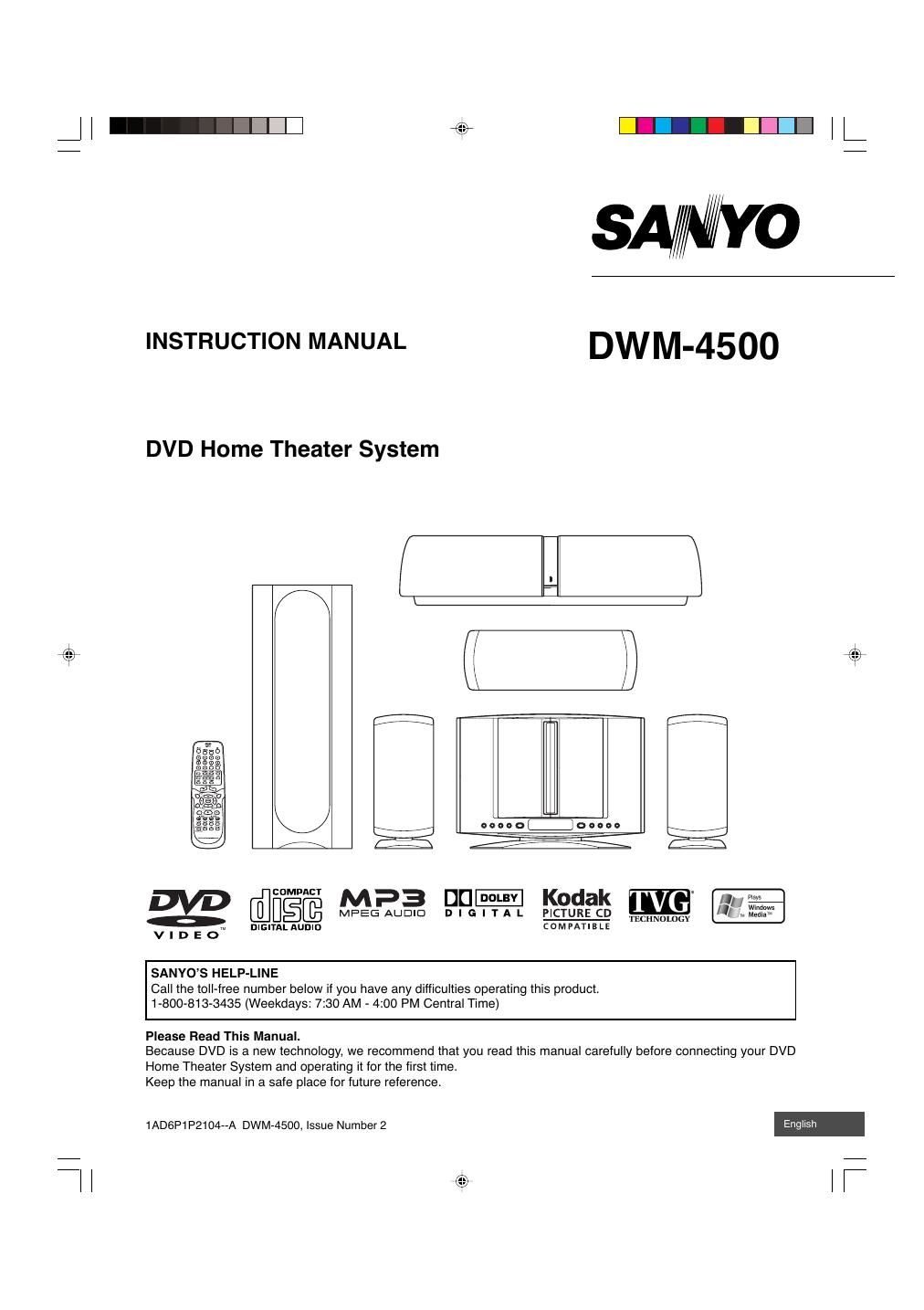 Sanyo DWM 4500 Owners Manual