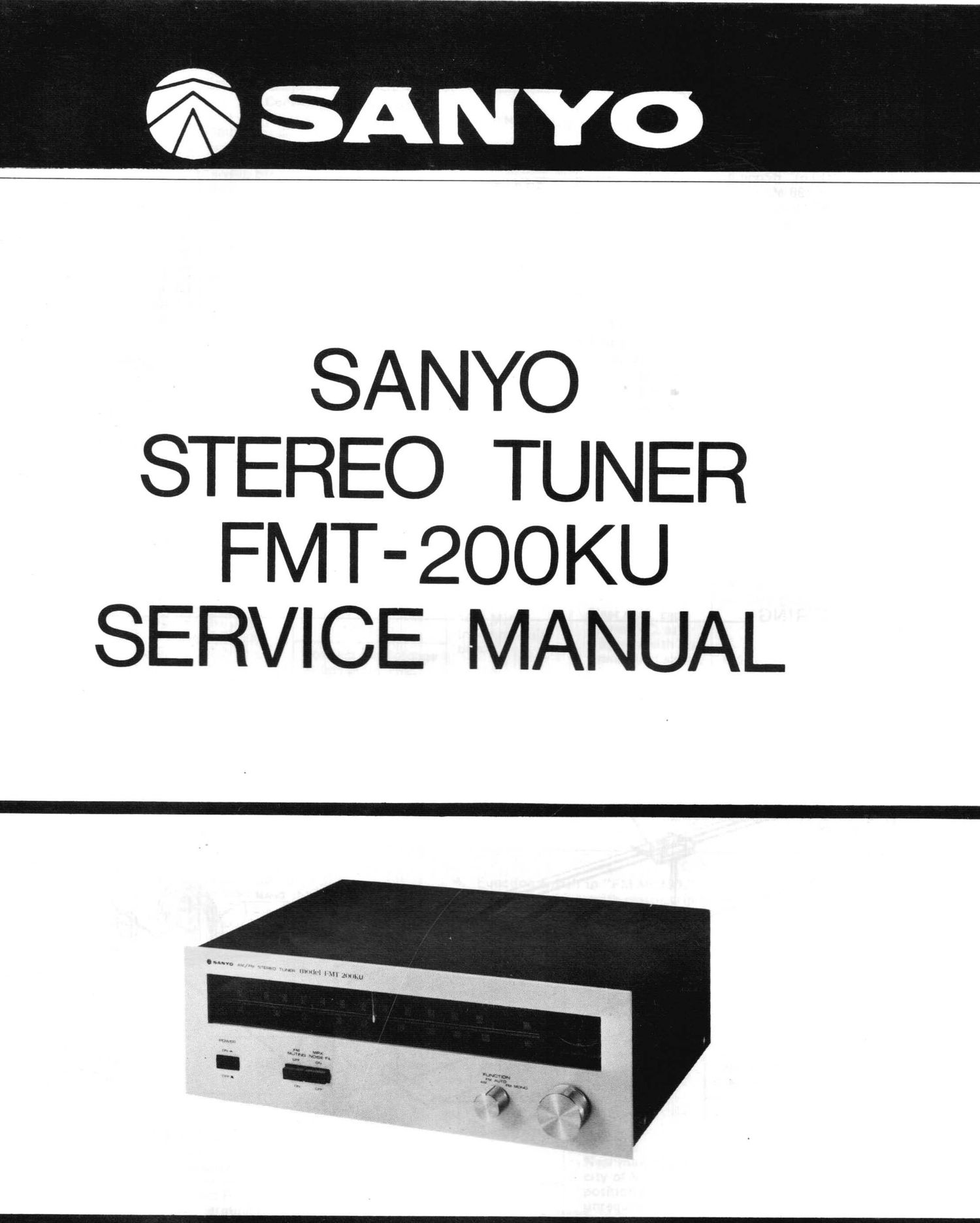 Sanyo FMT 200KU Service Manual
