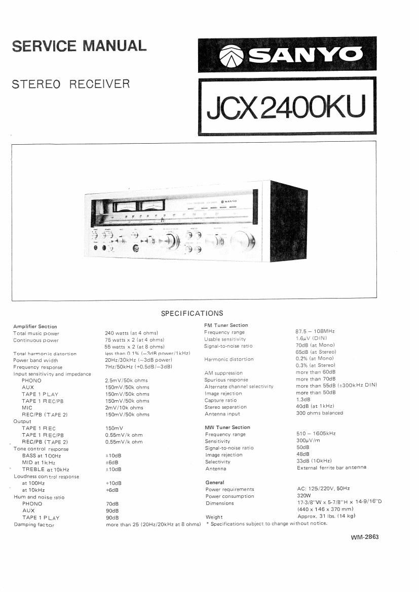 sanyo jcx 2400ku