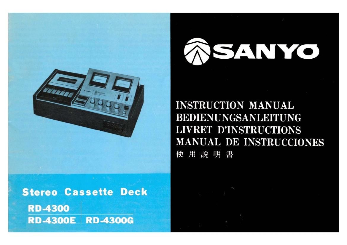 Sanyo RD 4300 Owners Manual