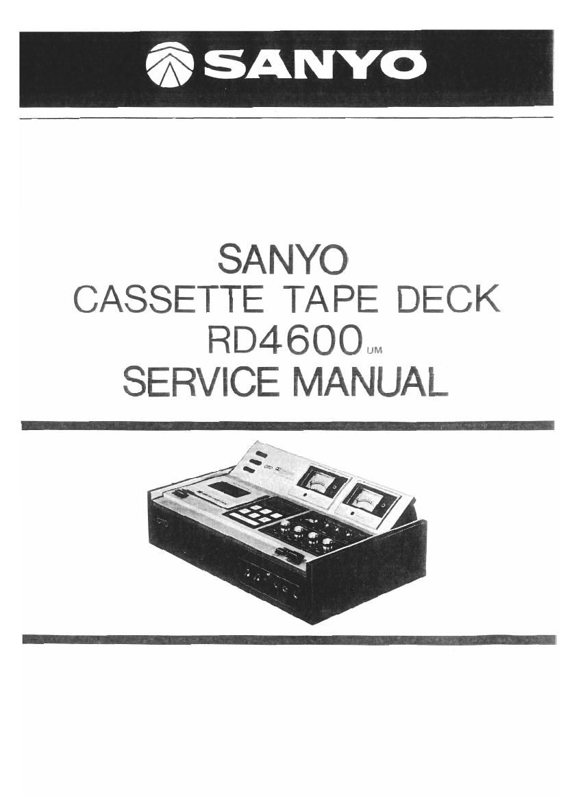 Sanyo RD 4600 Service Manual