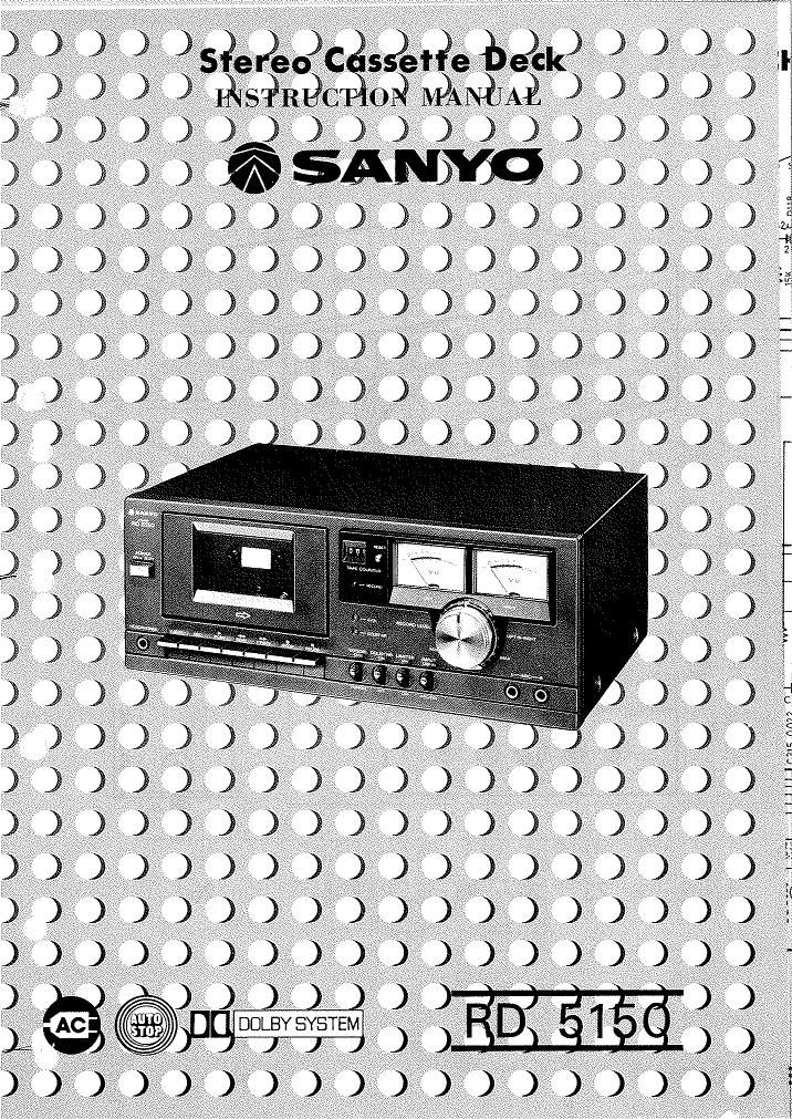 Sanyo RD 5150 Owners Manual