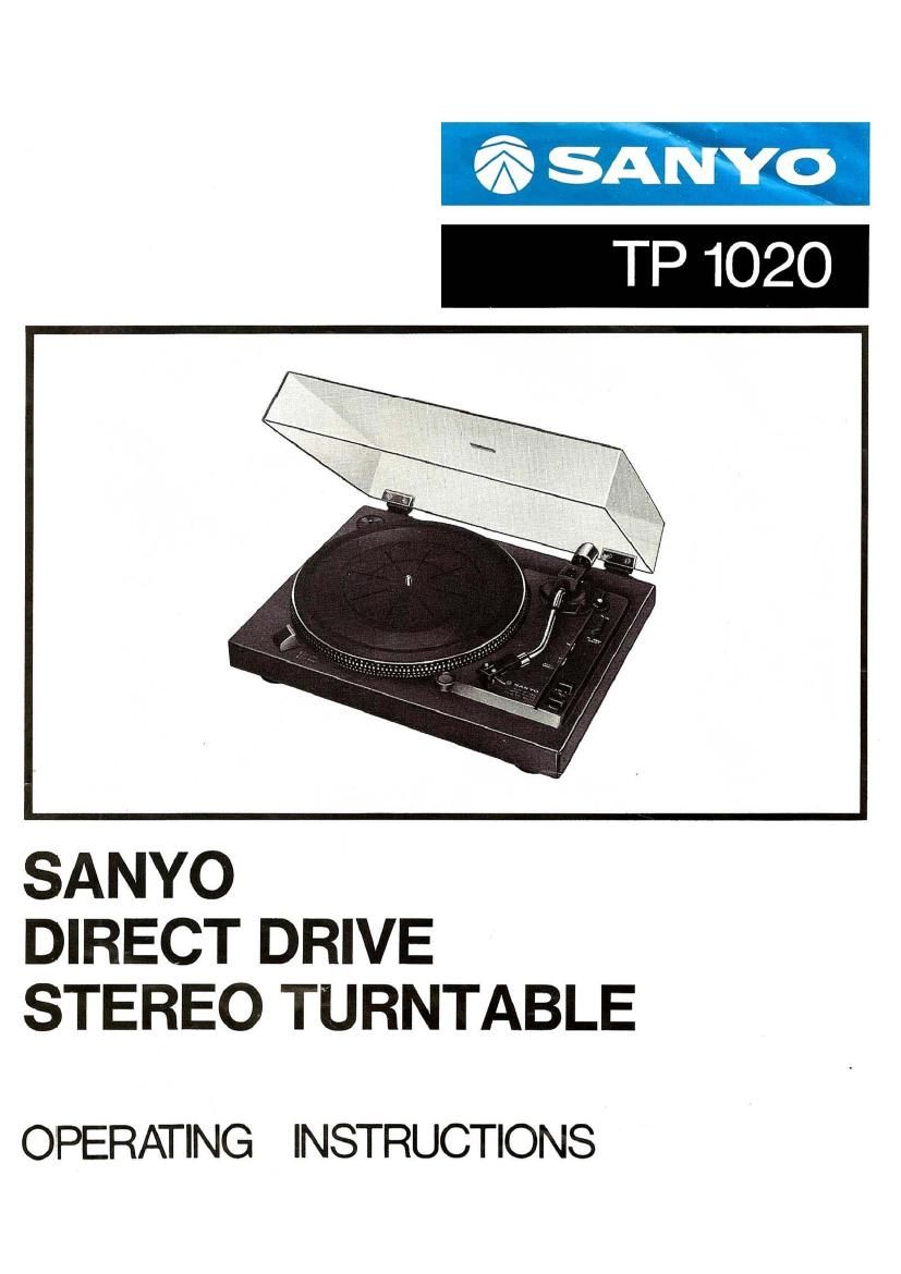 Sanyo TP 1020 Owners Manual