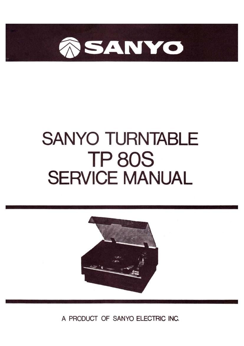 Sanyo TP 80S Service Manual