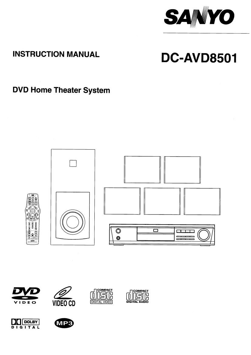 Sanyo DC AVD8501 Owners Manual