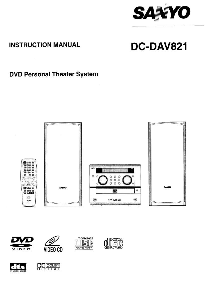 Sanyo DC DAV821 Owners Manual