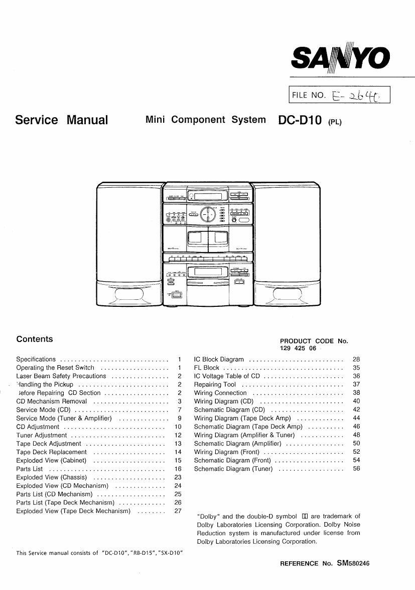 sanyo dc d10 mini component system