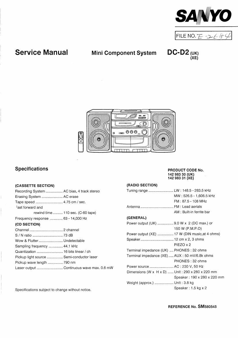 sanyo dc d2