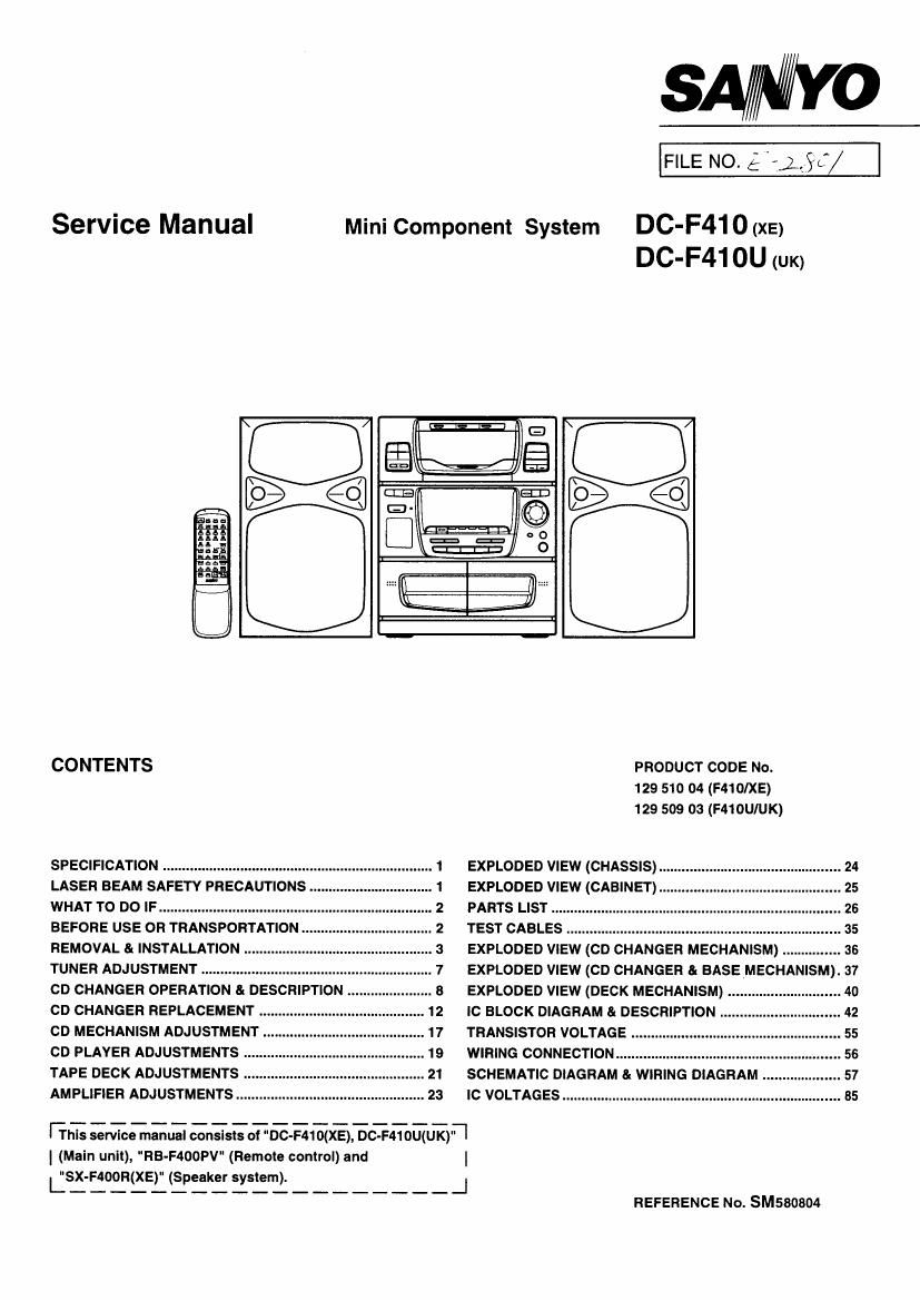 sanyo dc f410 f410u