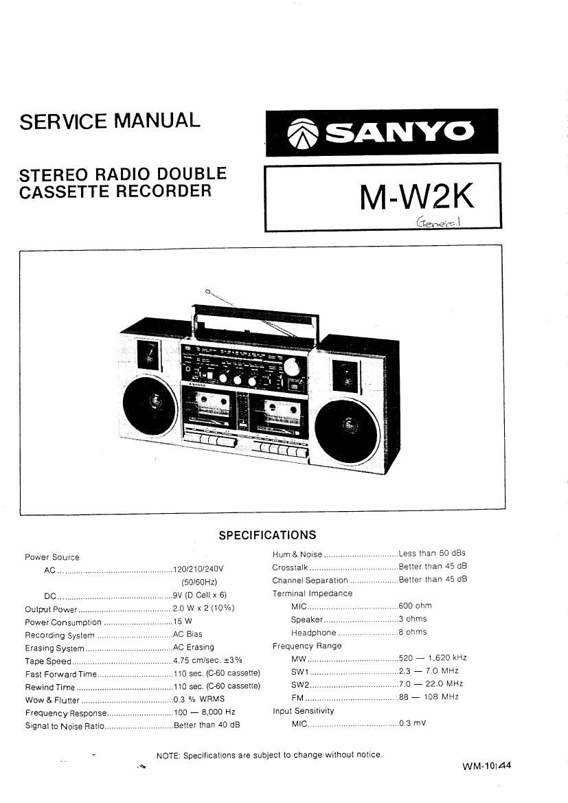 sanyo m w2k