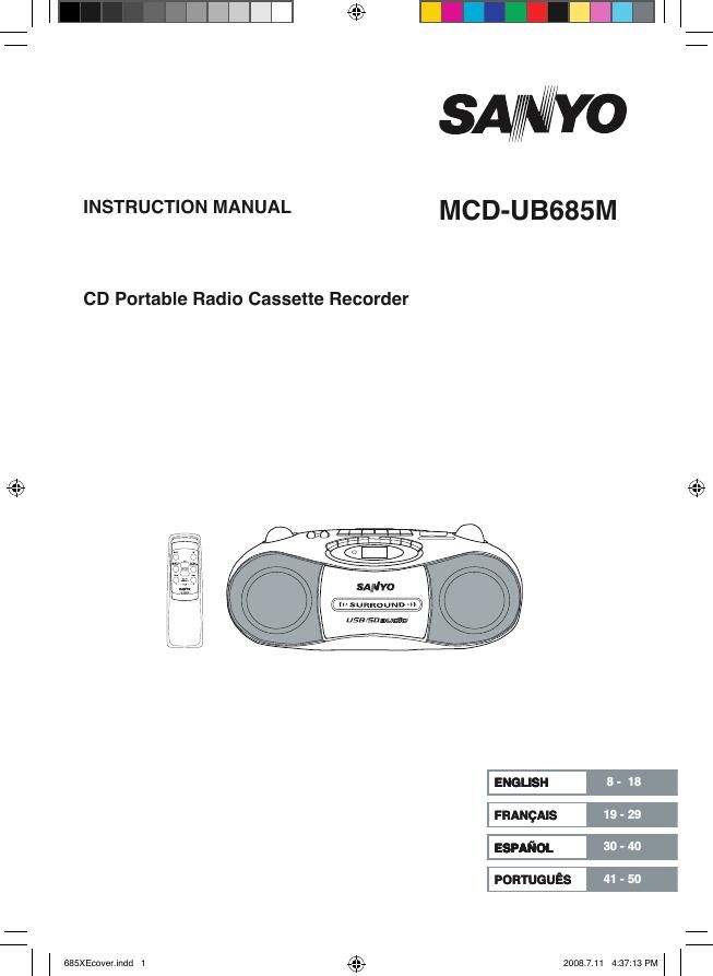 Sanyo MCD UB685M Owners Manual