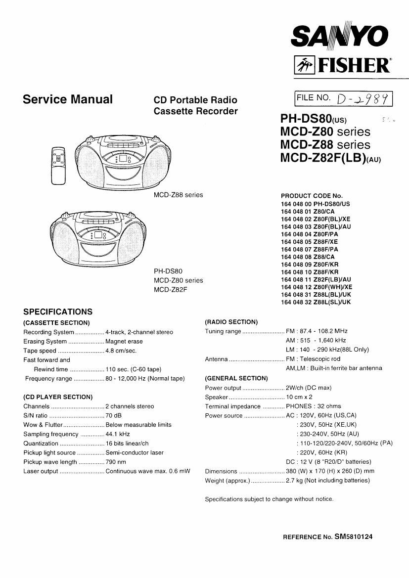 sanyo mcd z80