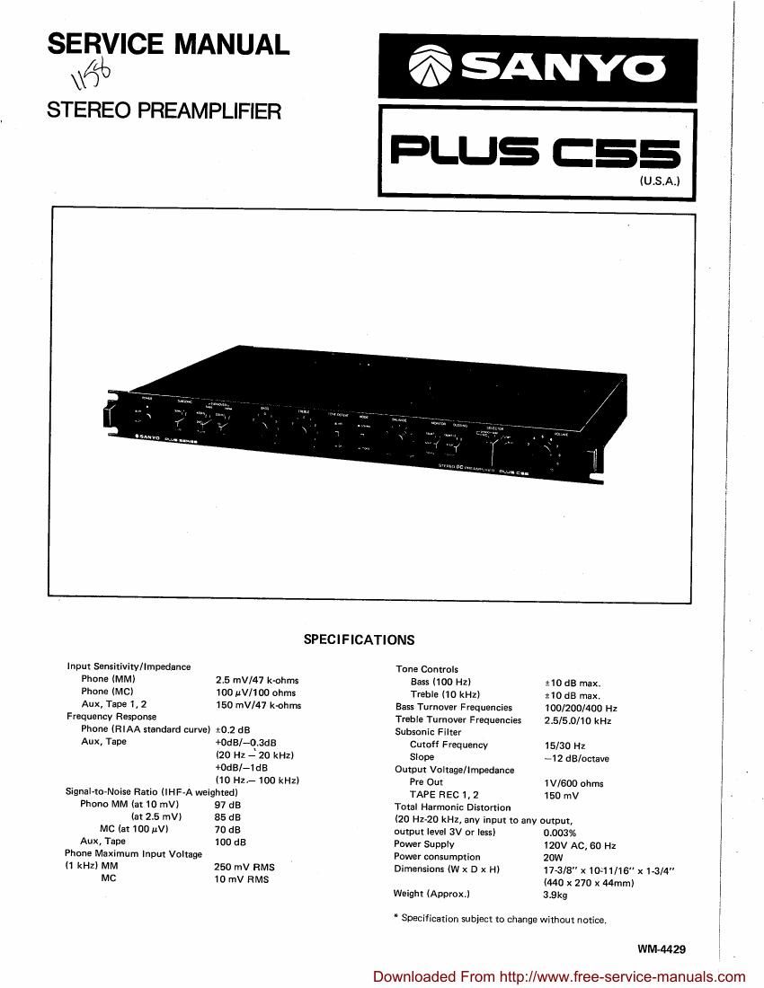 Sanyo PLUS C55 Service Manual