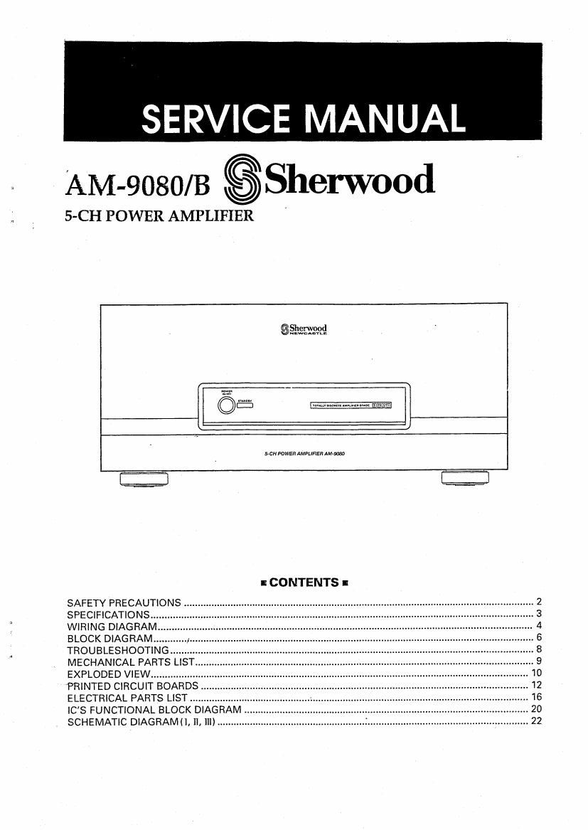 Sherwood AM 9080 B Service Manual