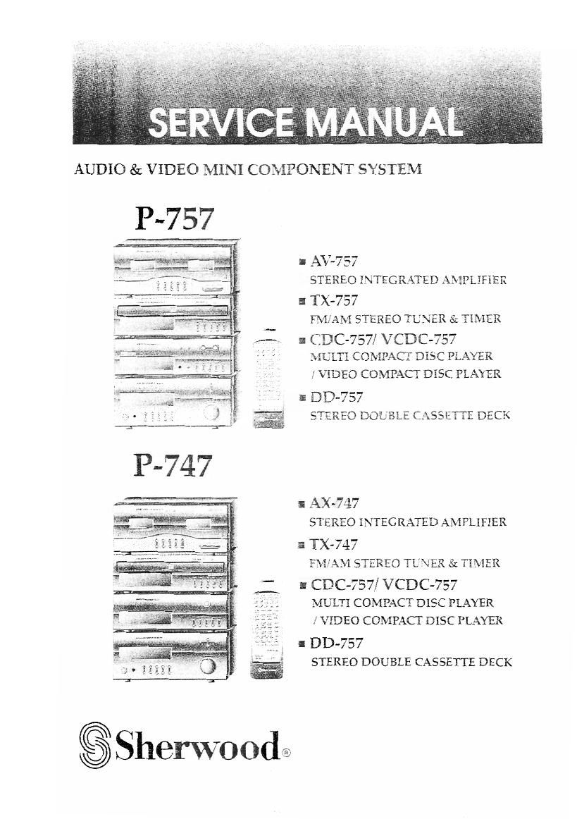Sherwood P 757 P 747 Service Manual