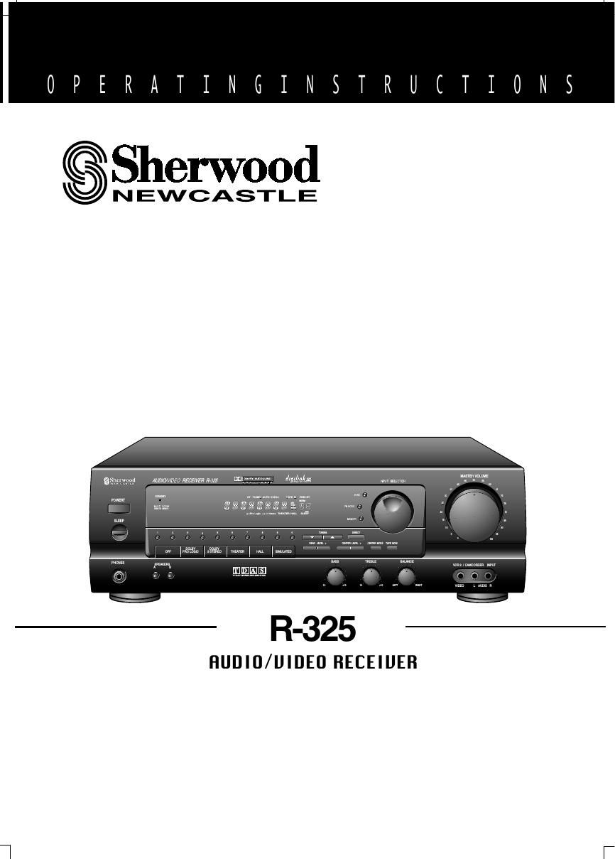 Sherwood R 325 Owners Manual