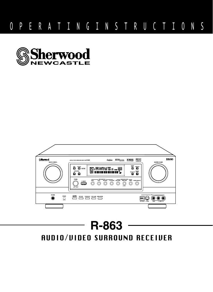 Sherwood R 863 Owners Manual