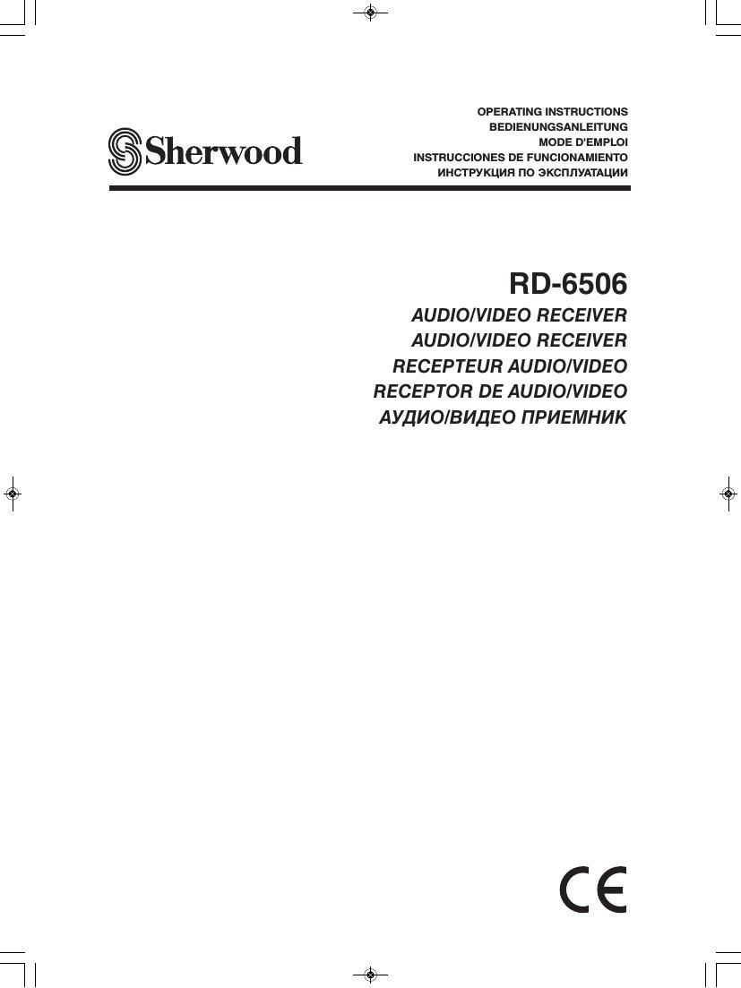 Sherwood RD 6506 Owners Manual