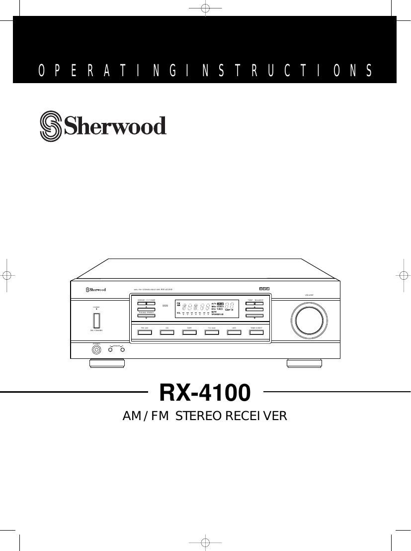 Sherwood RX 4100 Owners Manual