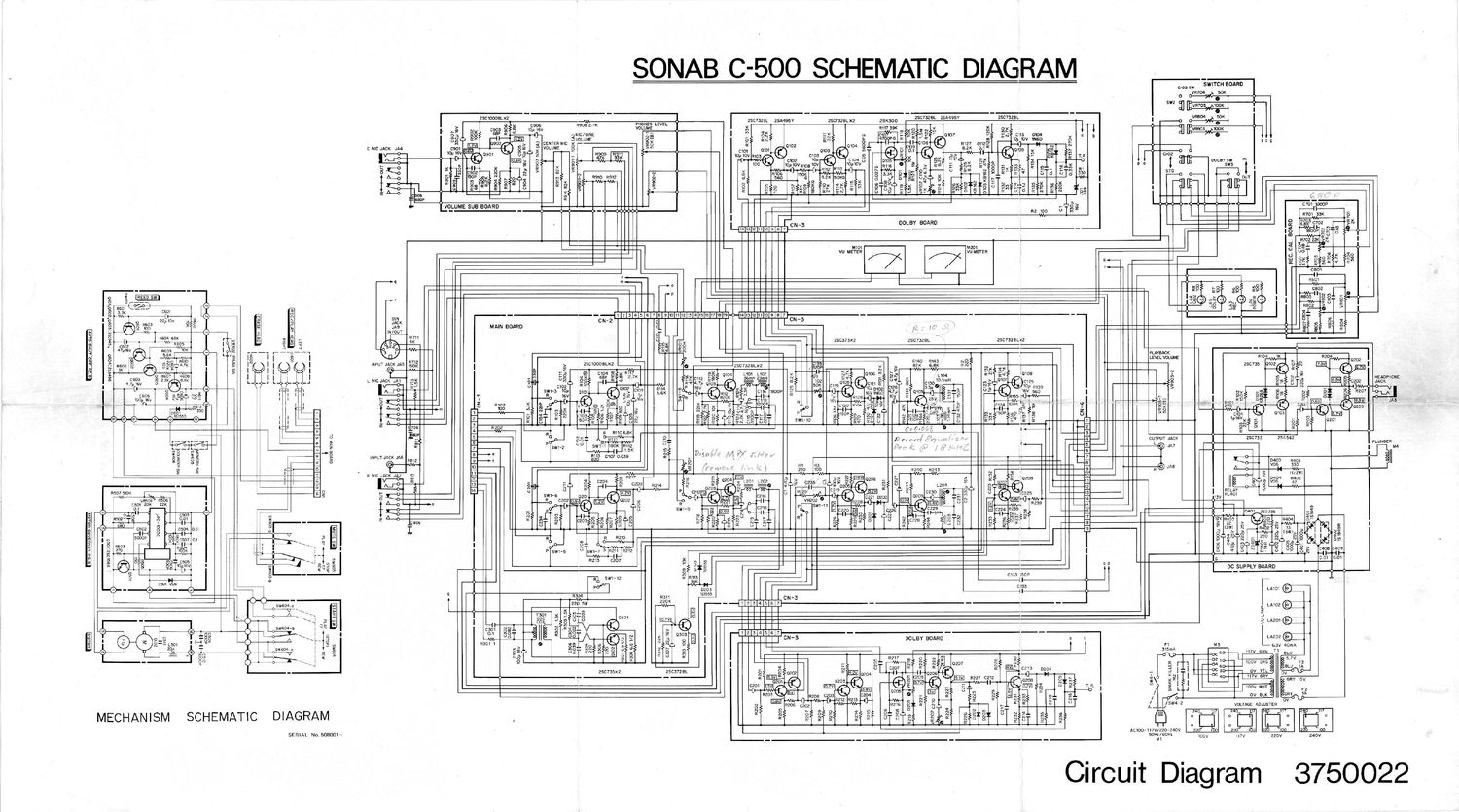 sonab c500 schematic diagram