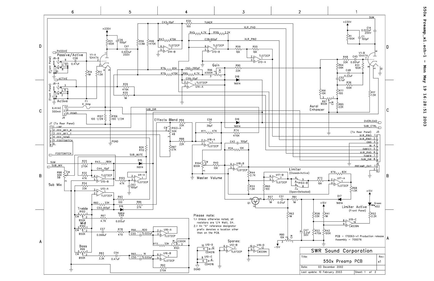swr 550x 750x amp schematic