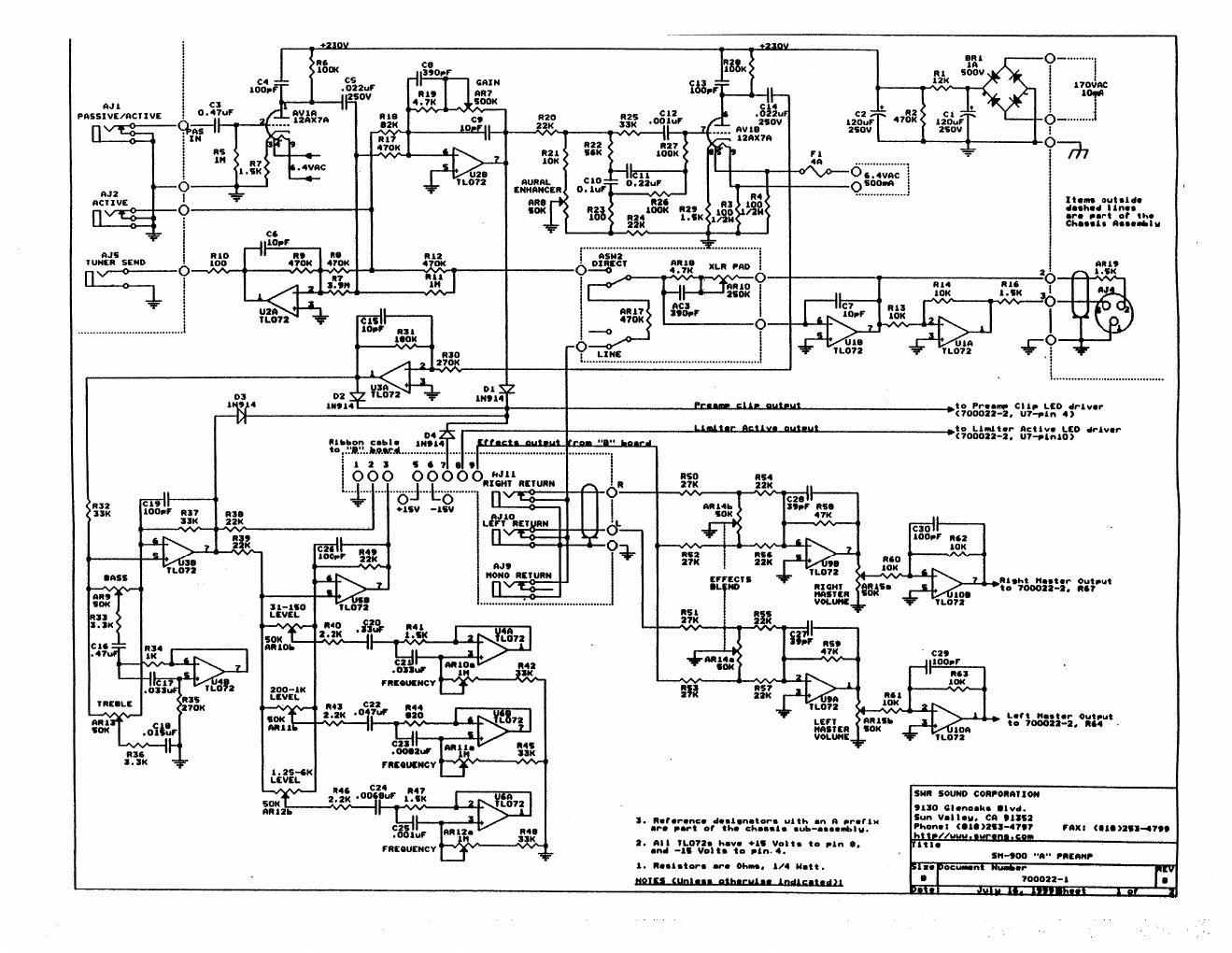 swr SM900 Preamp schematic