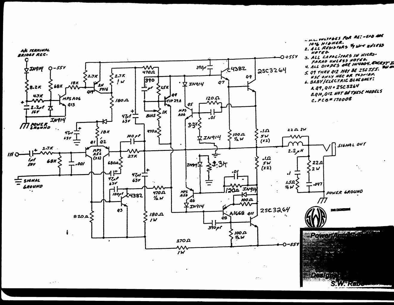 swr basic black poweramp schematic