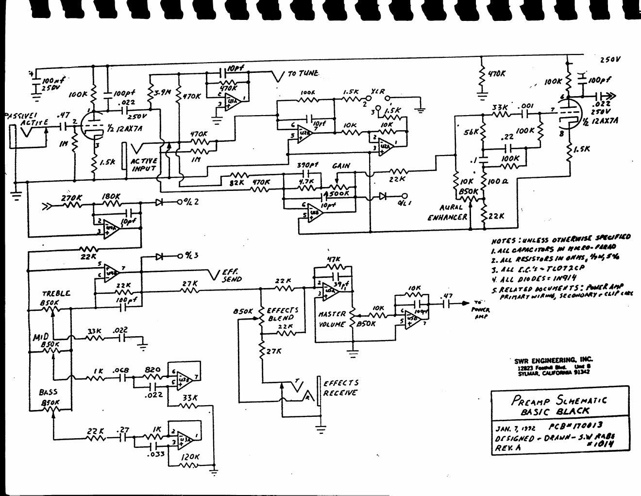 swr basic black preamp schematic