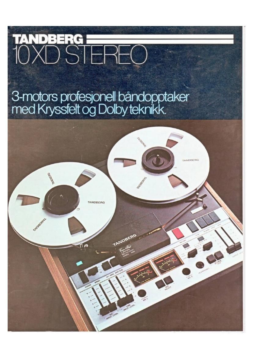 Tandberg 10 XD Stereo Brochure