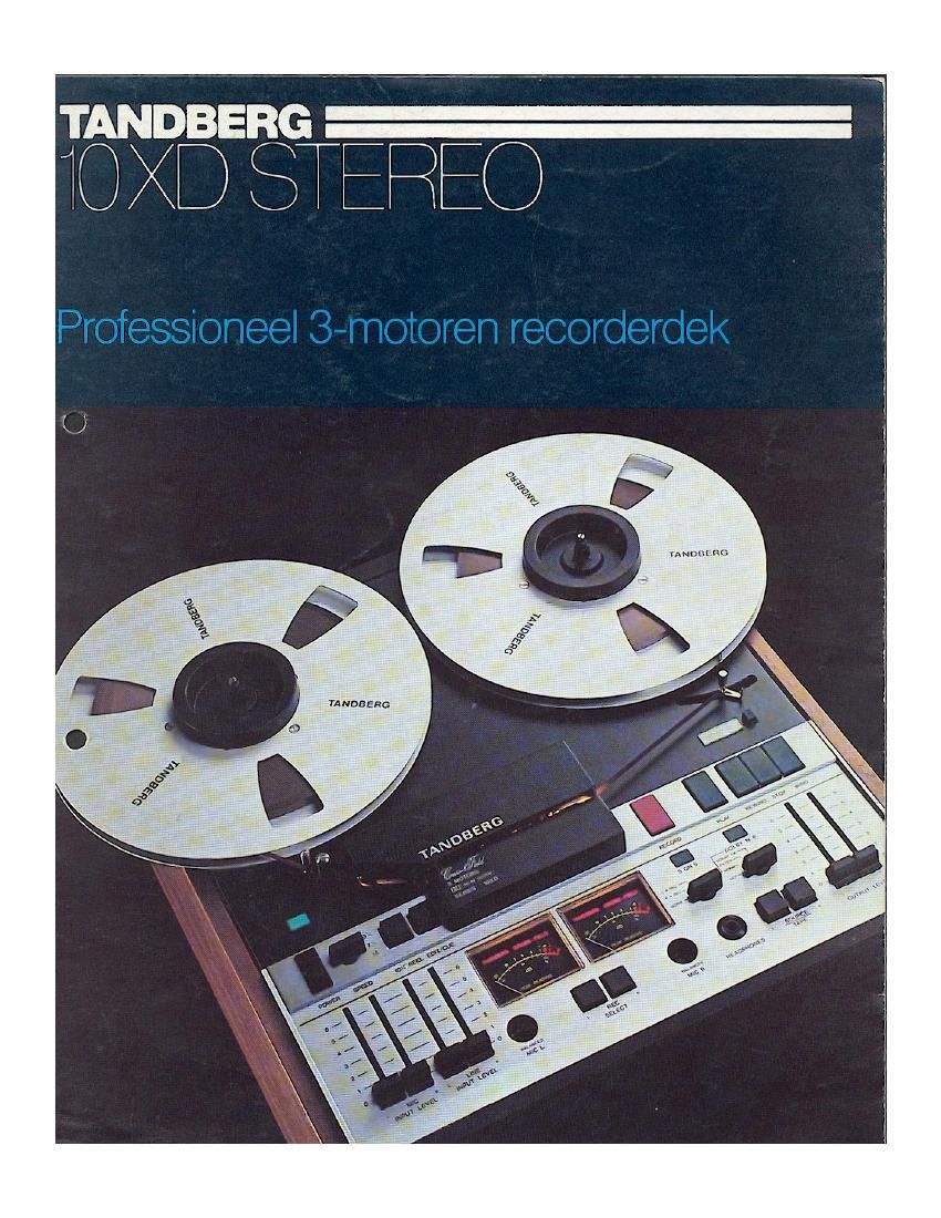 Tandberg 10 XD Stereo Brochure