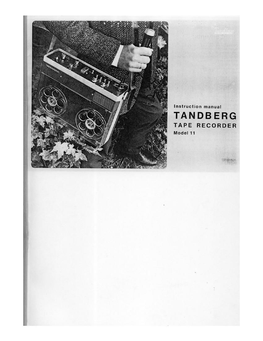 Tandberg 11 Owners Manual