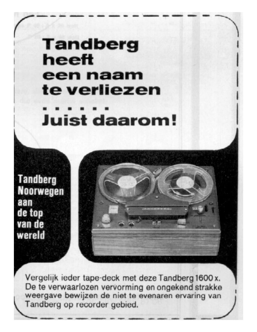 Tandberg 1600 X Brochure