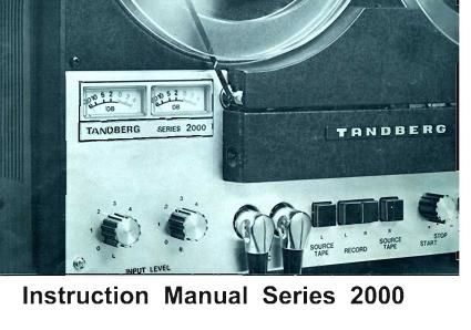Tandberg 2000 Owners Manual