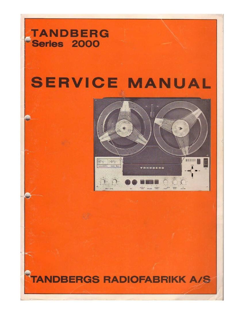 Tandberg 2000 Service Manual