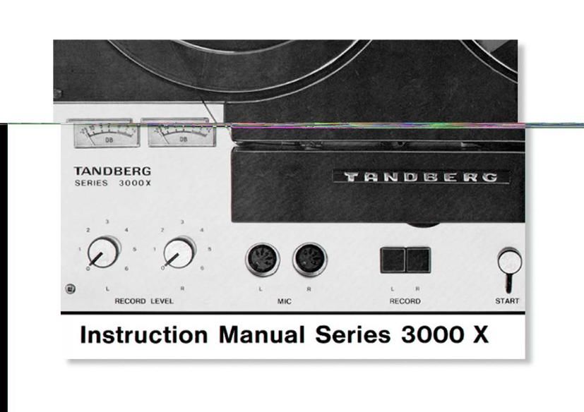 Tandberg 3000 Owners Manual