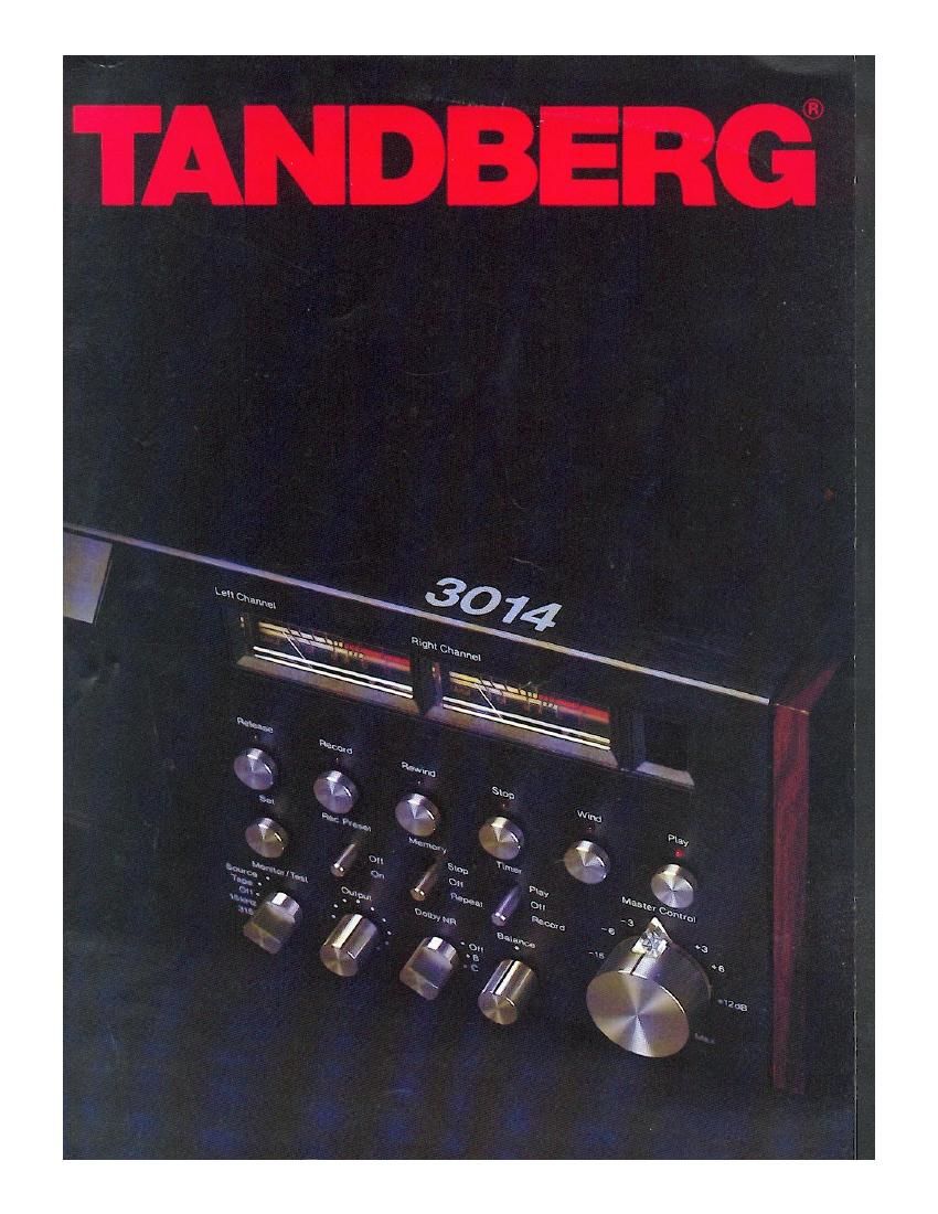 Tandberg 3014 Brochure