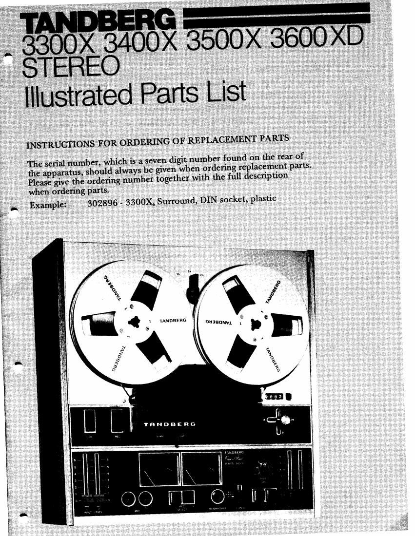 Tandberg 3300 X Schematic