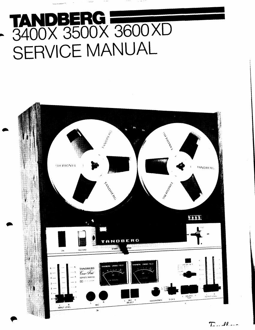Tandberg 3400 X 3500 X 3600 XD Service Manual