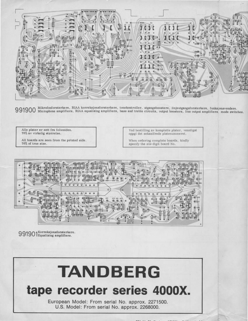 Tandberg 4000 X Schematic