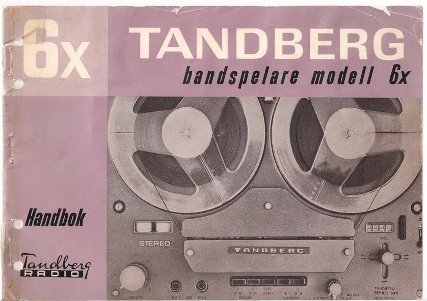 Tandberg 6 X Owners Manual