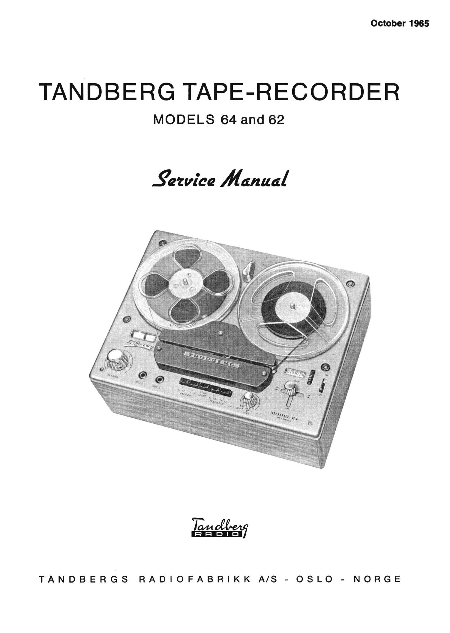 Tandberg 62 64 Service Manual