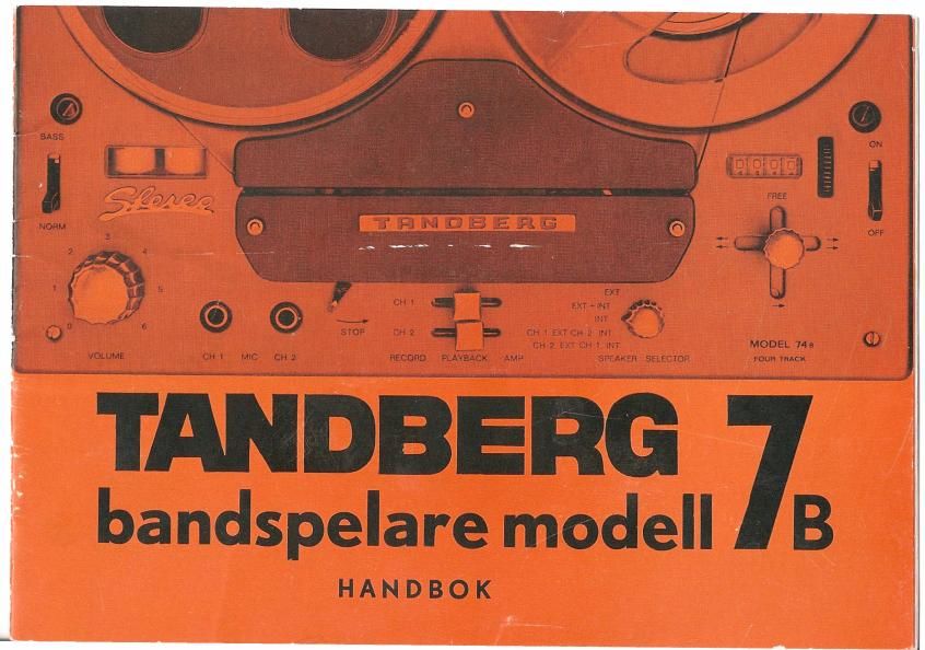 Tandberg 7 B Owners Manual 2
