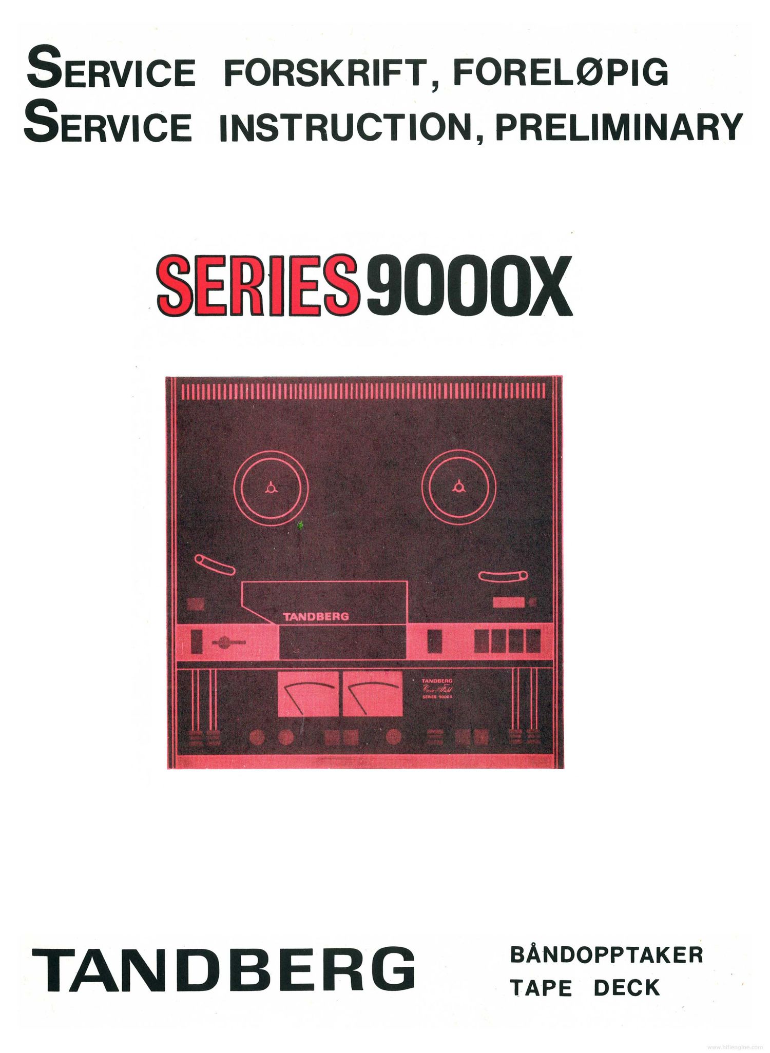 Tandberg 9000 X Service Manual