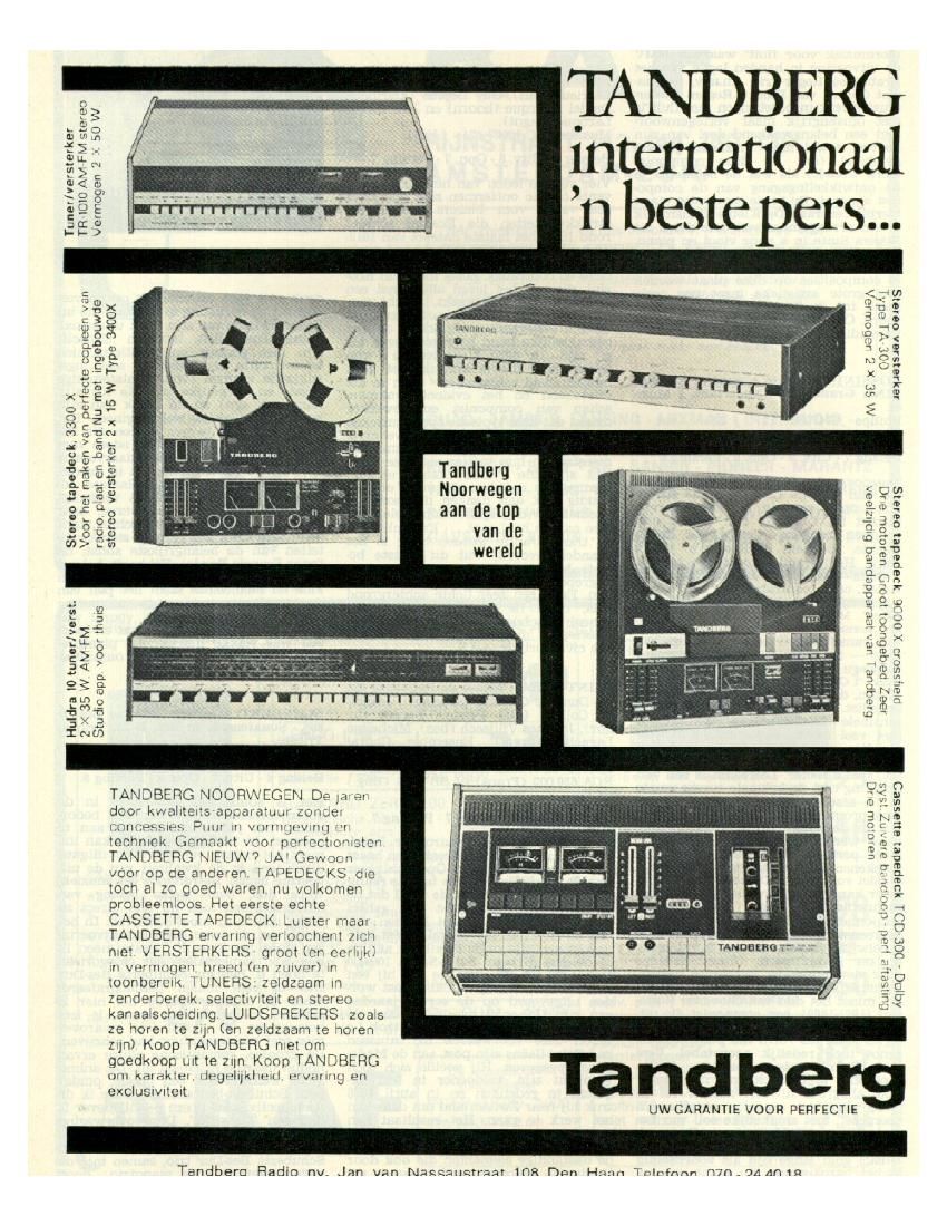 Tandberg Advert Article