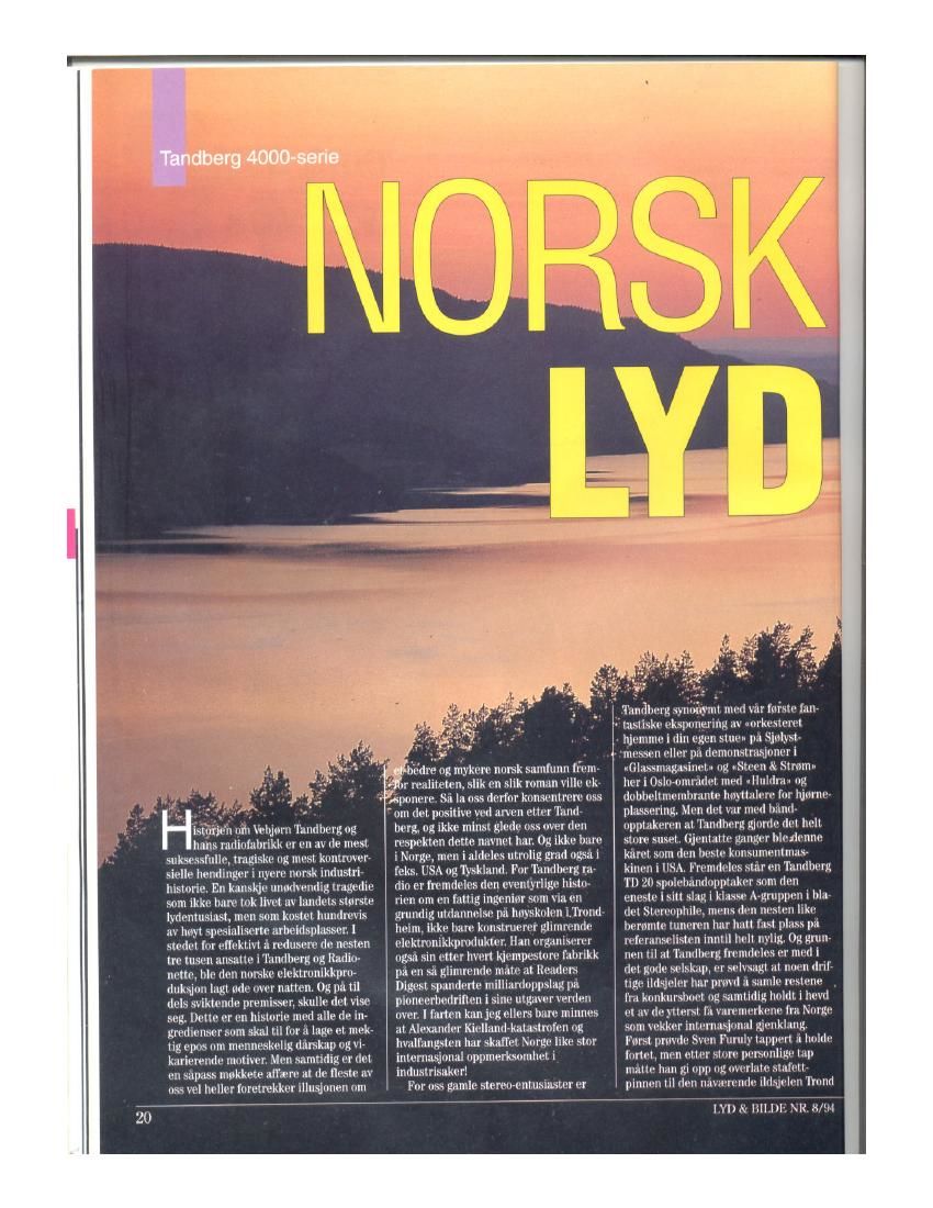 Tandberg Norsk lyd Article