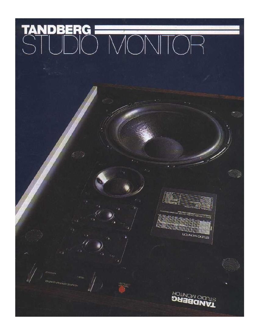 Tandberg Studio Monitor Brochure
